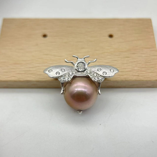 S925 Silver Edison bubble Bee Pendant