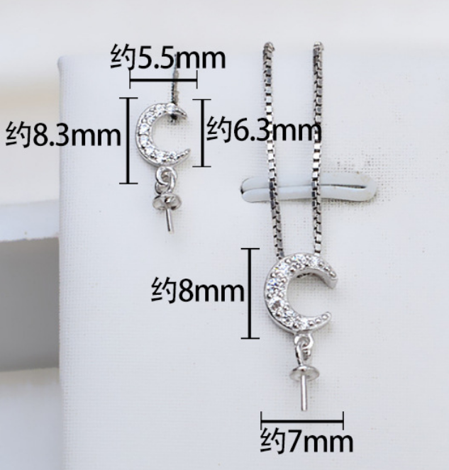 S925 sterling silver set setting (S30-1)