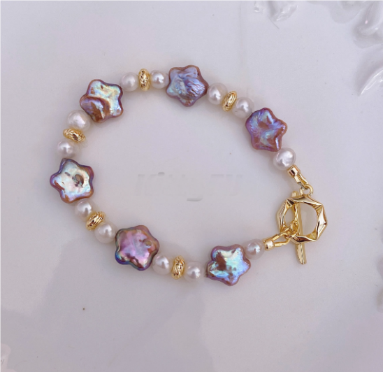 (B012) Star pearl bracelet/Freshwater pearl