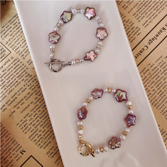 (B012) Star pearl bracelet/Freshwater pearl