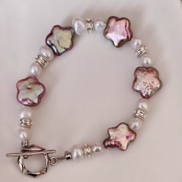 (B012) Star pearl bracelet/Freshwater pearl