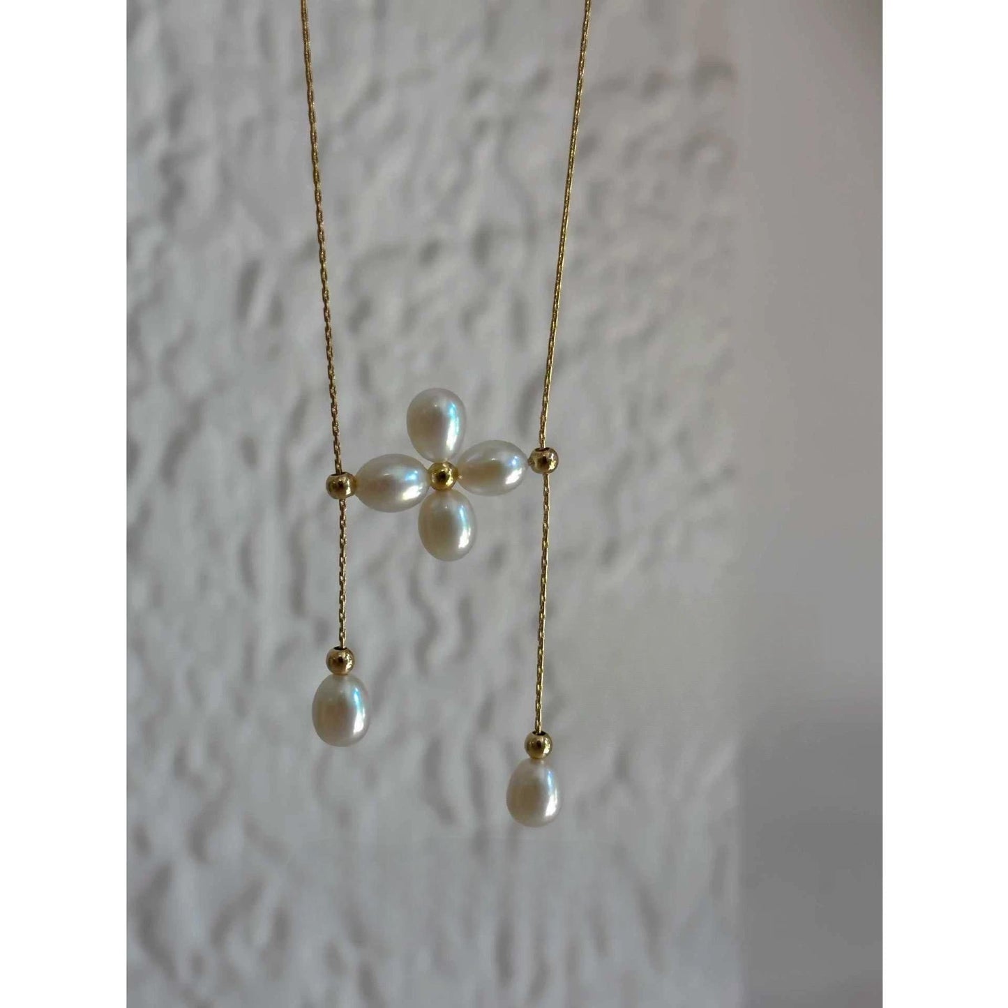 Pearl necklace pendant/Adjustable Pearl Necklace