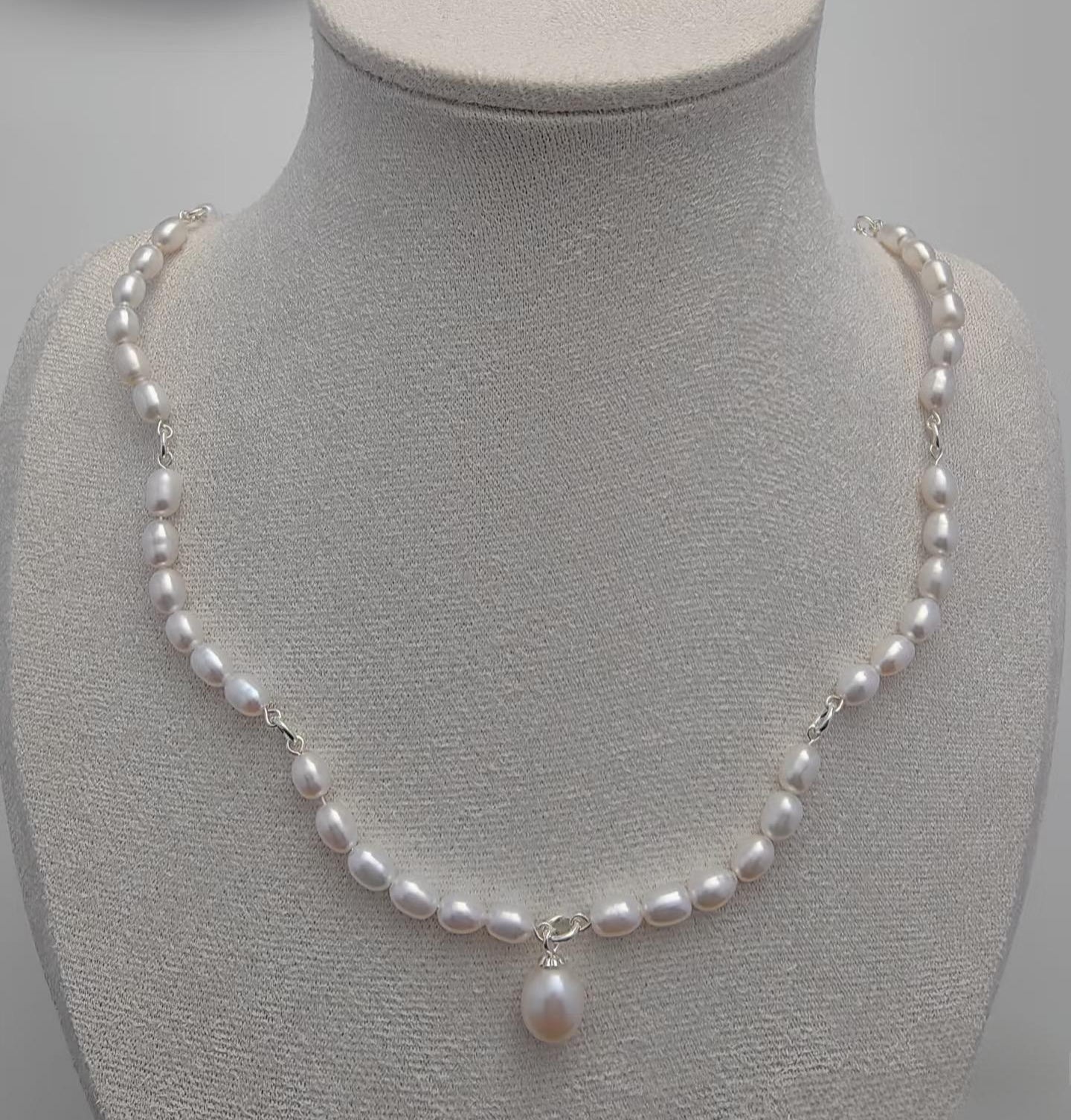 (N108)Pearl necklace/Handmade Pearl Necklace/Real Pearl Necklace