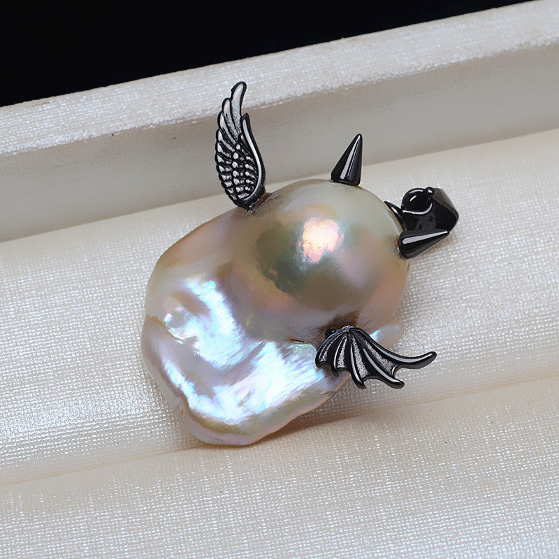 S925 sterling silver pendant baroque setting for legendary pearls  (B8)