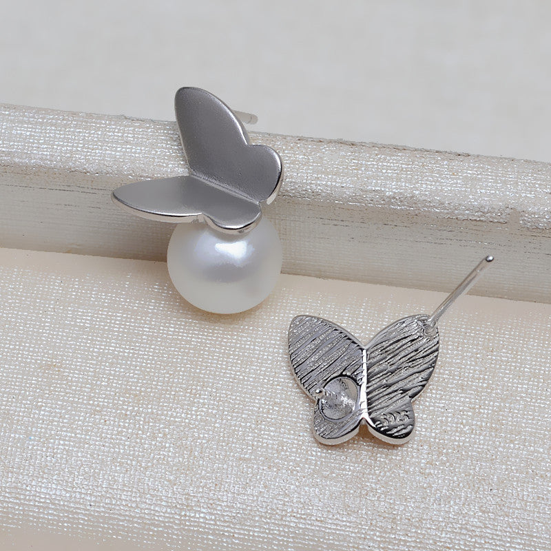 S925 sterling silver butterfly pendant and earrings setting (E24)
