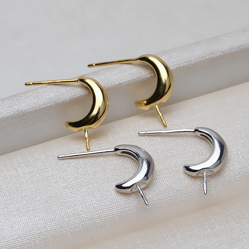 S925 sterling silver earring setting (E9)