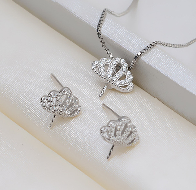 (S028)  S925 sterling silver set setting