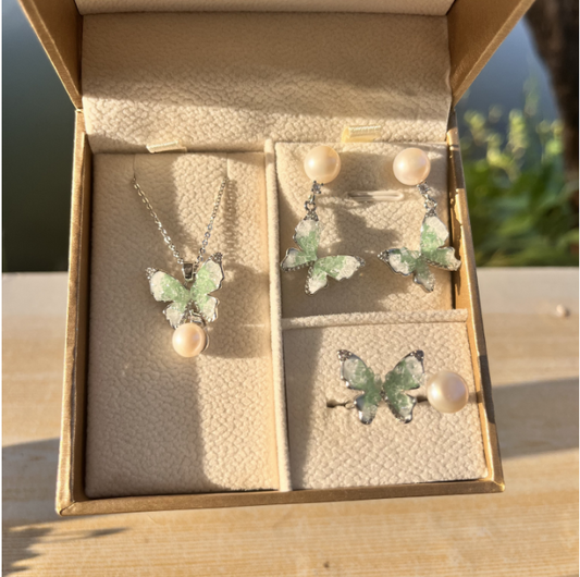 Butterfly jewelry set