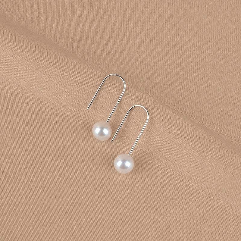 (E062) Pearl sterling silver  earrings
