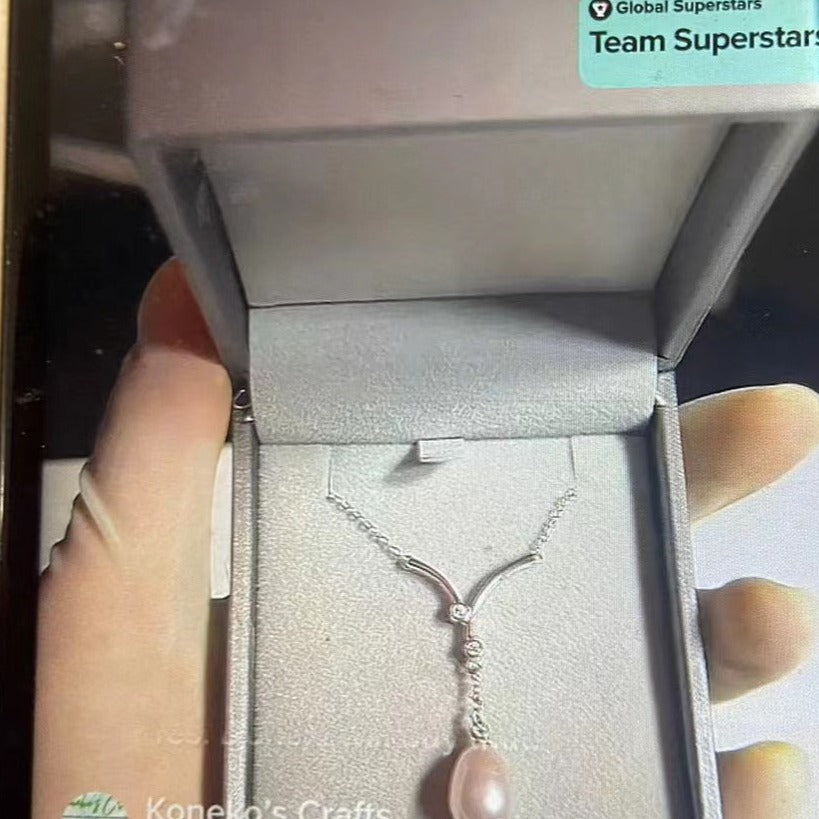 Fast link S925 usd35 in pink light purple lavender teardrop pendant Thomas live 0602 night