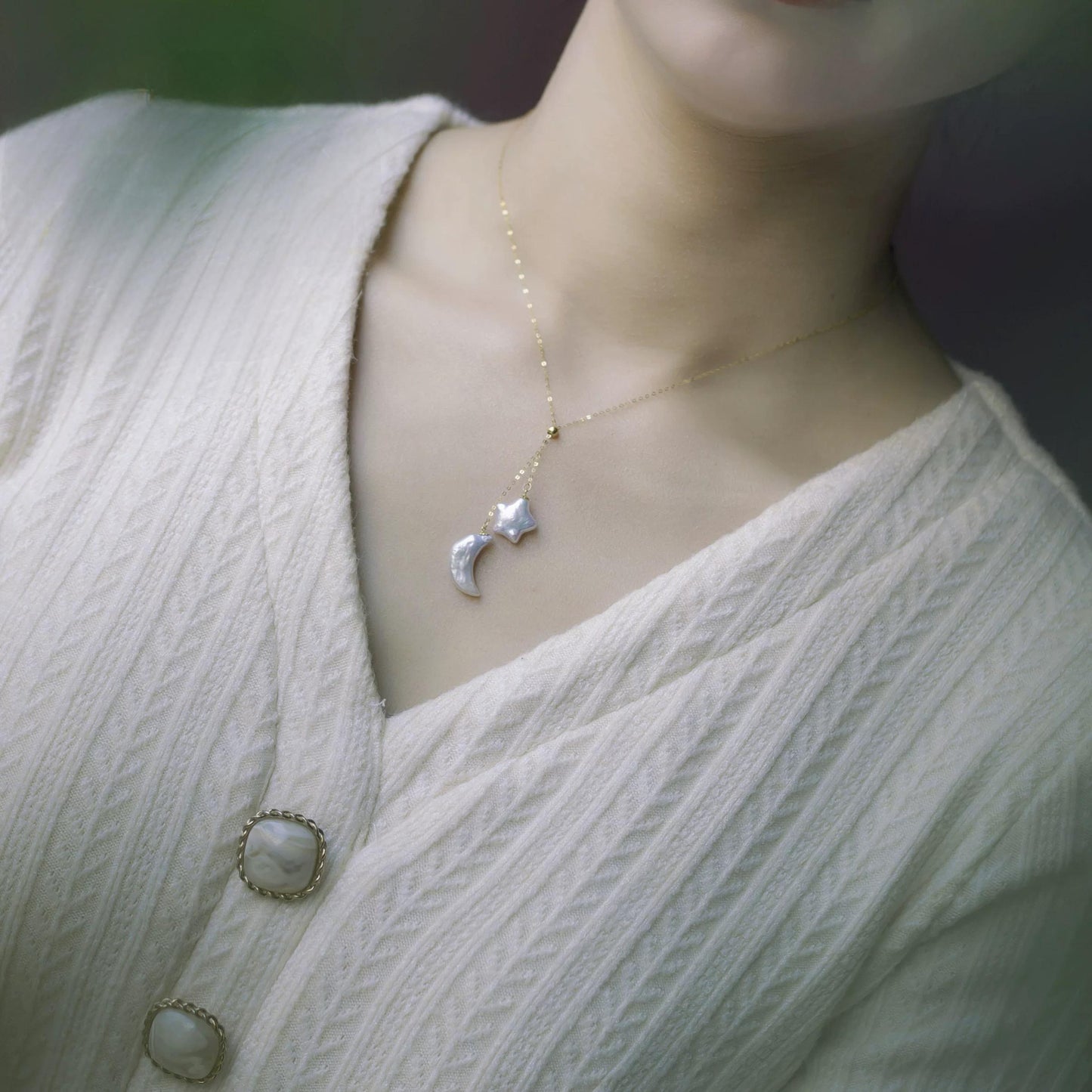 (P041) Star and moon pendant