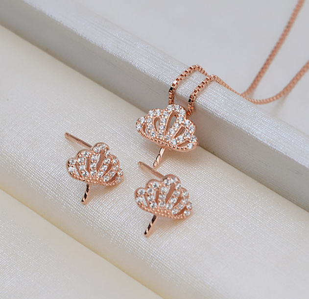 (S028)  S925 sterling silver set setting