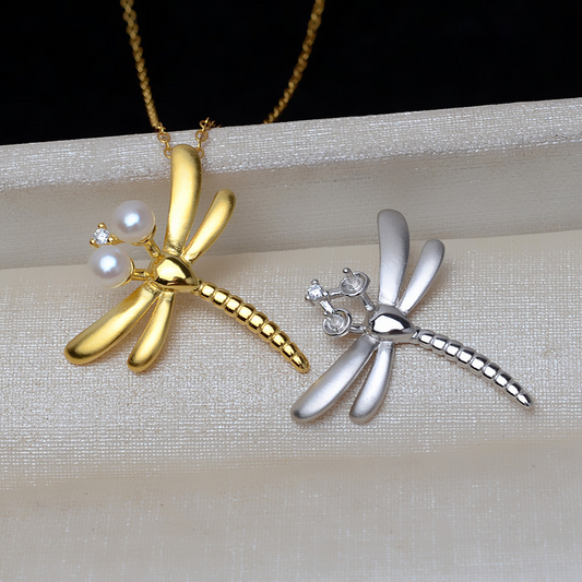 S925 sterling silver Dragonfly pendant setting(P29)