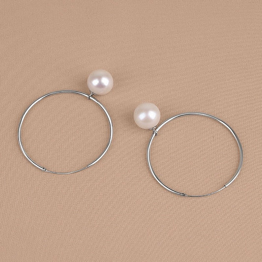 (E053) Pearl sterling silver stud earrings