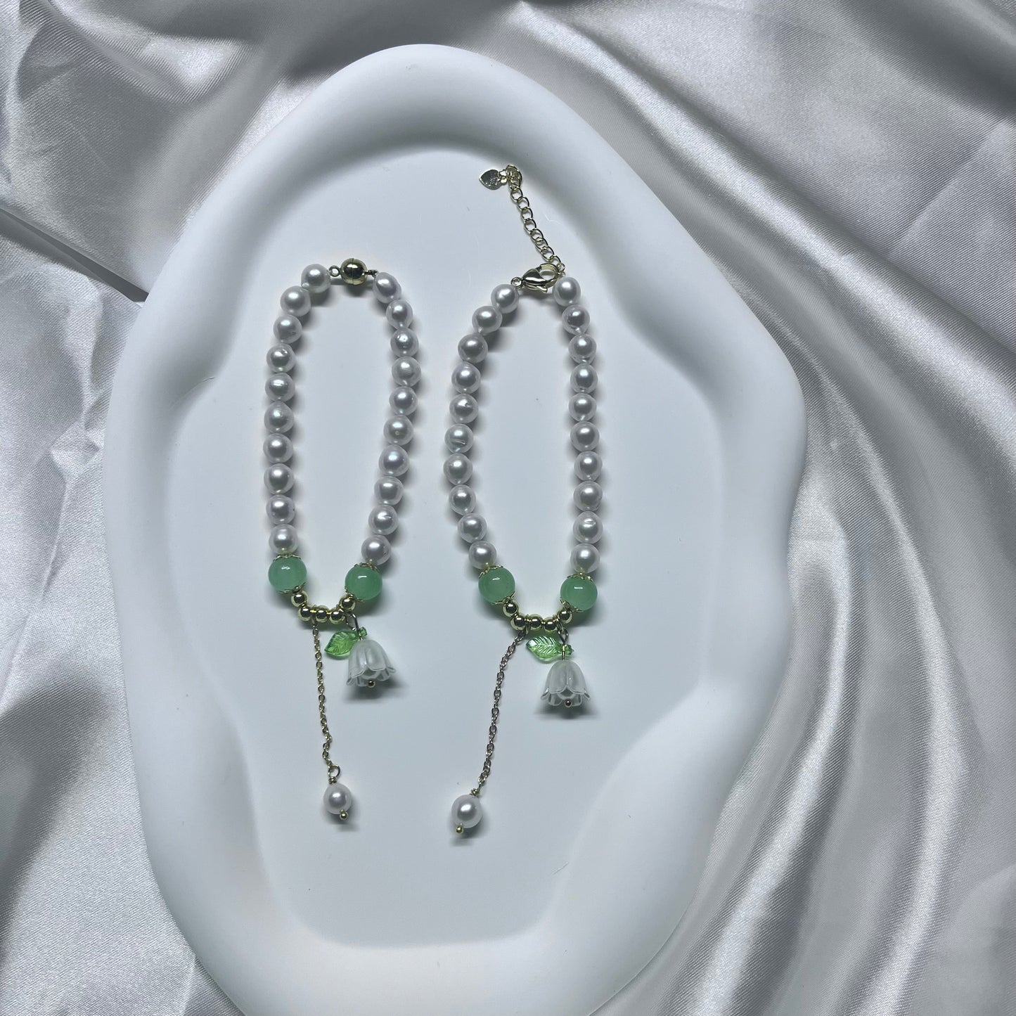 (B030) Lily of the valley bracelet