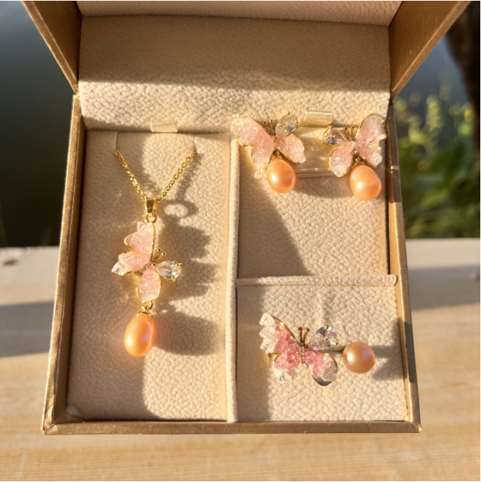 Butterfly jewelry set