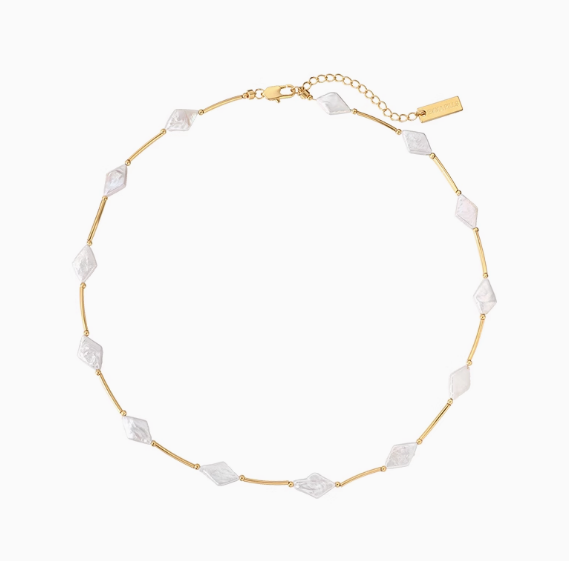 (N075)North star necklace/Freshwater pearl necklace