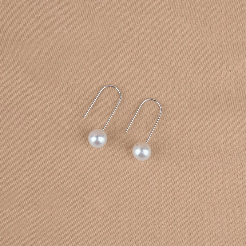 (E062) Pearl sterling silver  earrings