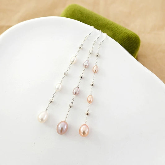 (E072) Pearl sterling silver stud earrings