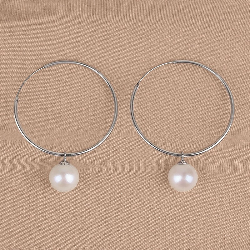 (E053) Pearl sterling silver stud earrings