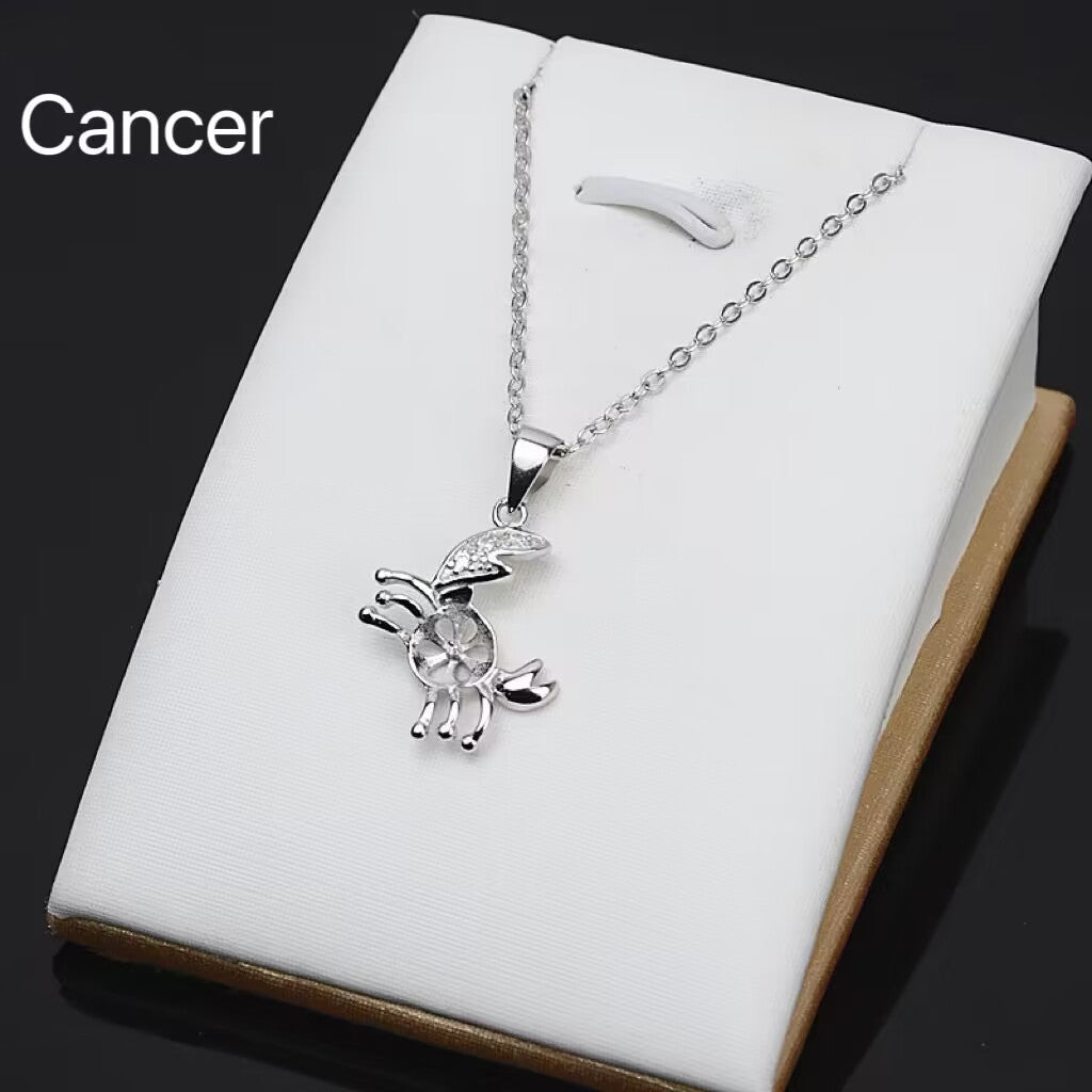 (P017) S925 sterling silver Zodiac pendant