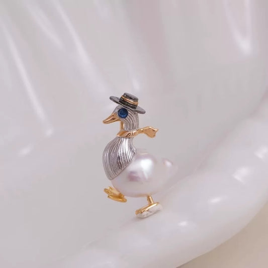 S925 sterling silver Cute Little Duck Pendant setting (P041)