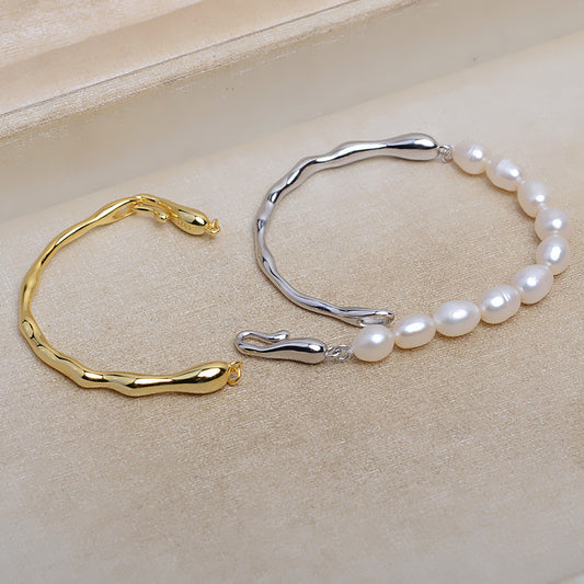 S925 sterling silver bracelet set setting (B7)