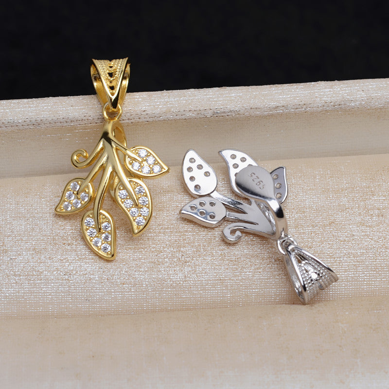 S925 sterling silver pendant baroque setting for legendary pearls (B23)