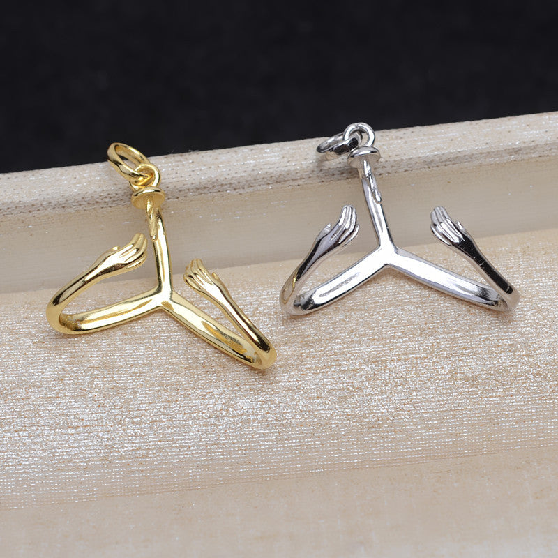 (PS001) S925 sterling silver pendant baroque setting for legendary pearls