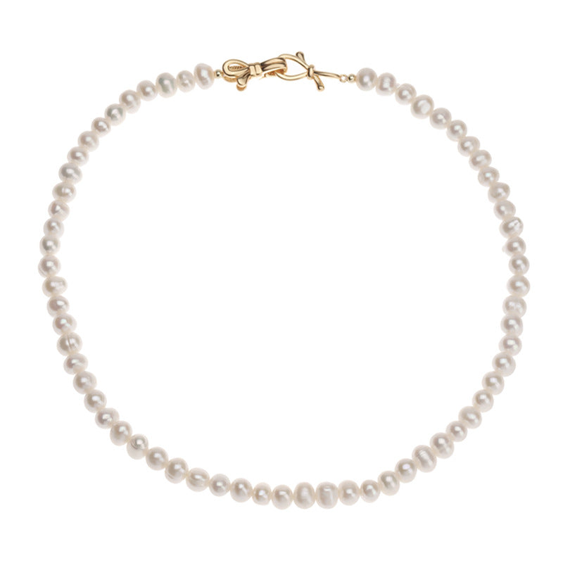 (N038)Flower Pearl Necklace