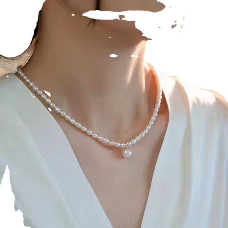 (N039)Flower Pearl Necklace