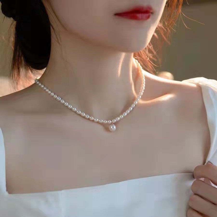(N039)Flower Pearl Necklace