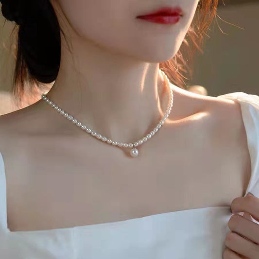 (N039)Flower Pearl Necklace