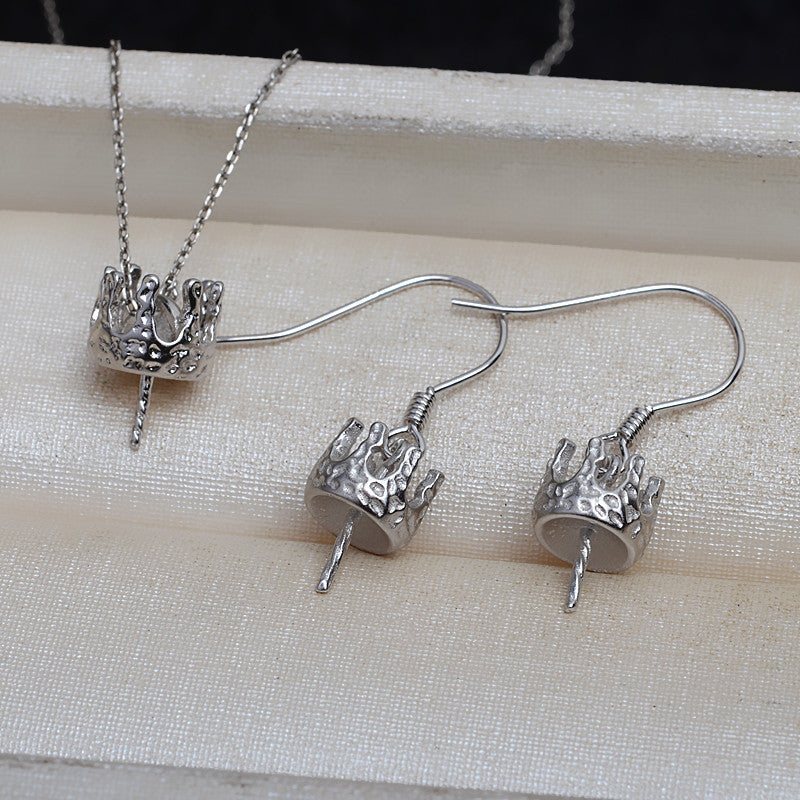 S925 sterling silver baroque setting  (S30-1)