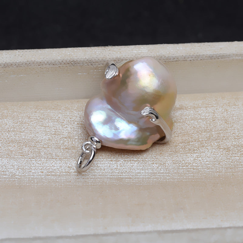 (PS001) S925 sterling silver pendant baroque setting for legendary pearls