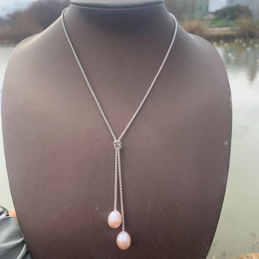 Teardrop Pendant necklace-S925