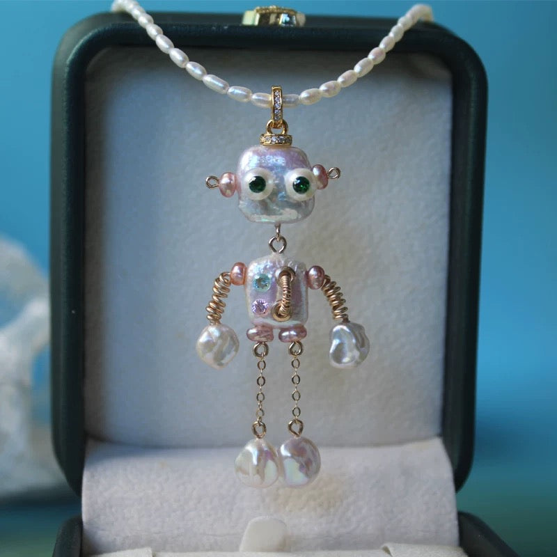 Robot pearl pendant
