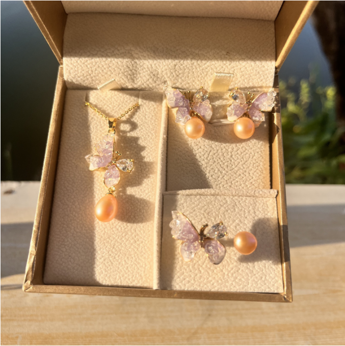 Butterfly jewelry set