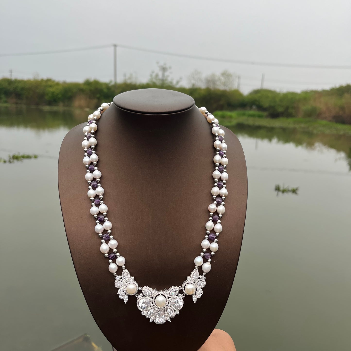 (N032)double-strand necklace