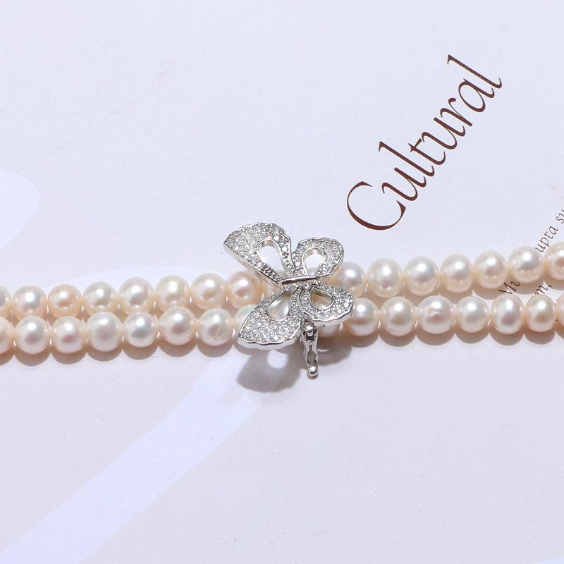 (B055) Butterfly pearl bracelet