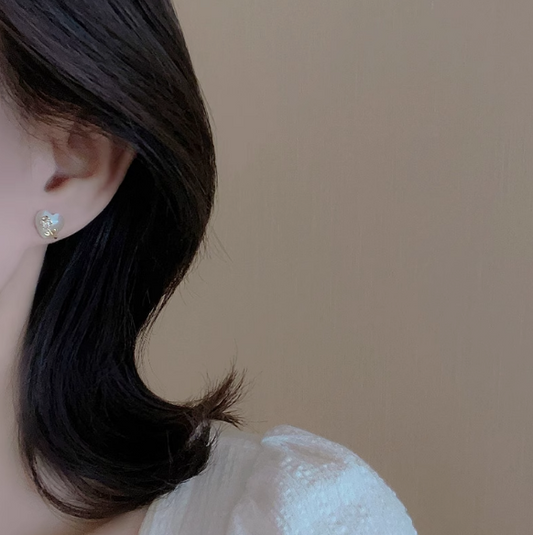 (E076)Heart shape Earrings stud