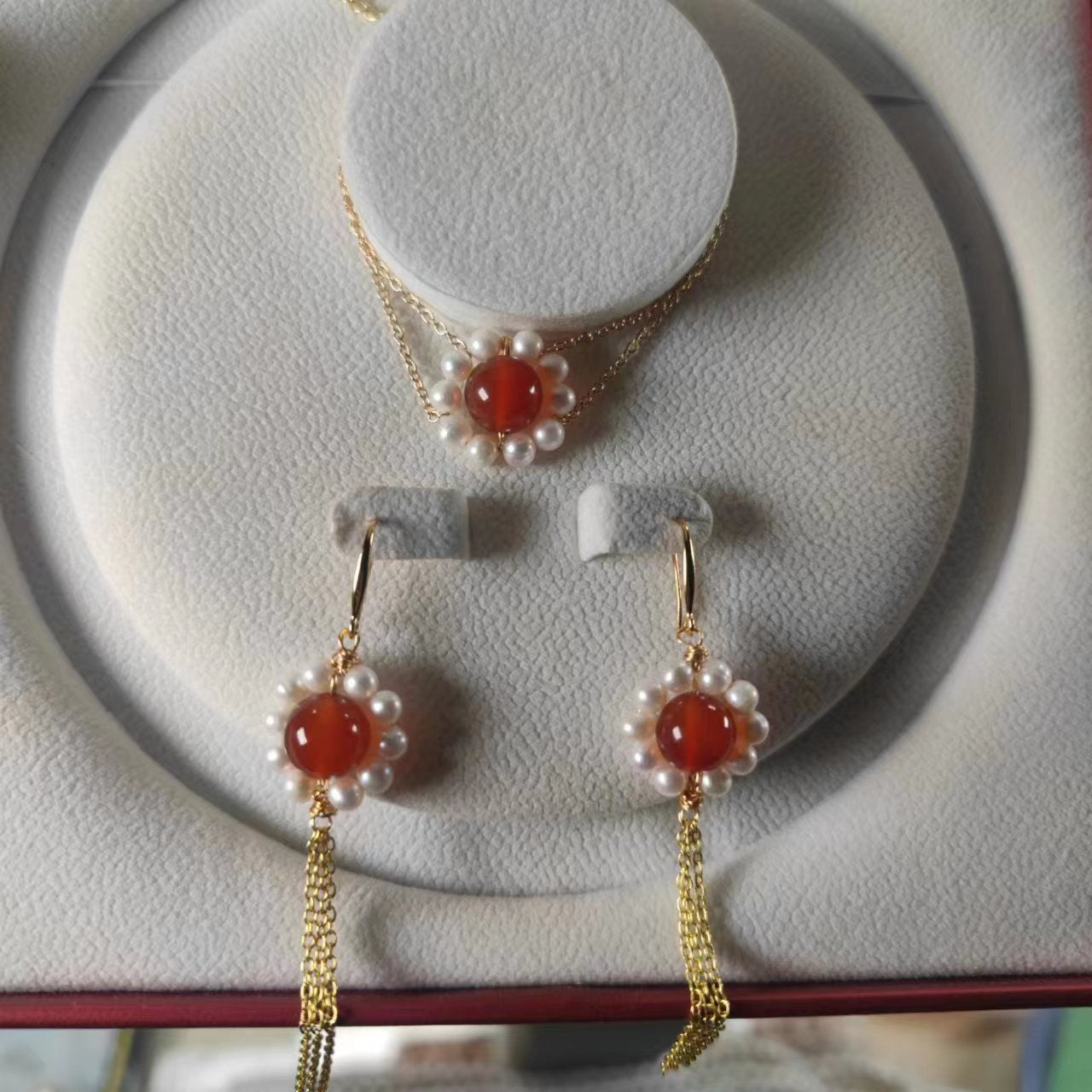 Fresh water pearl set 45
