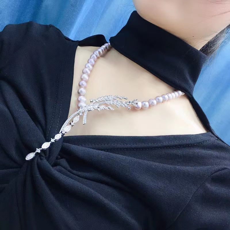 (N052)Garland full  pearl necklace