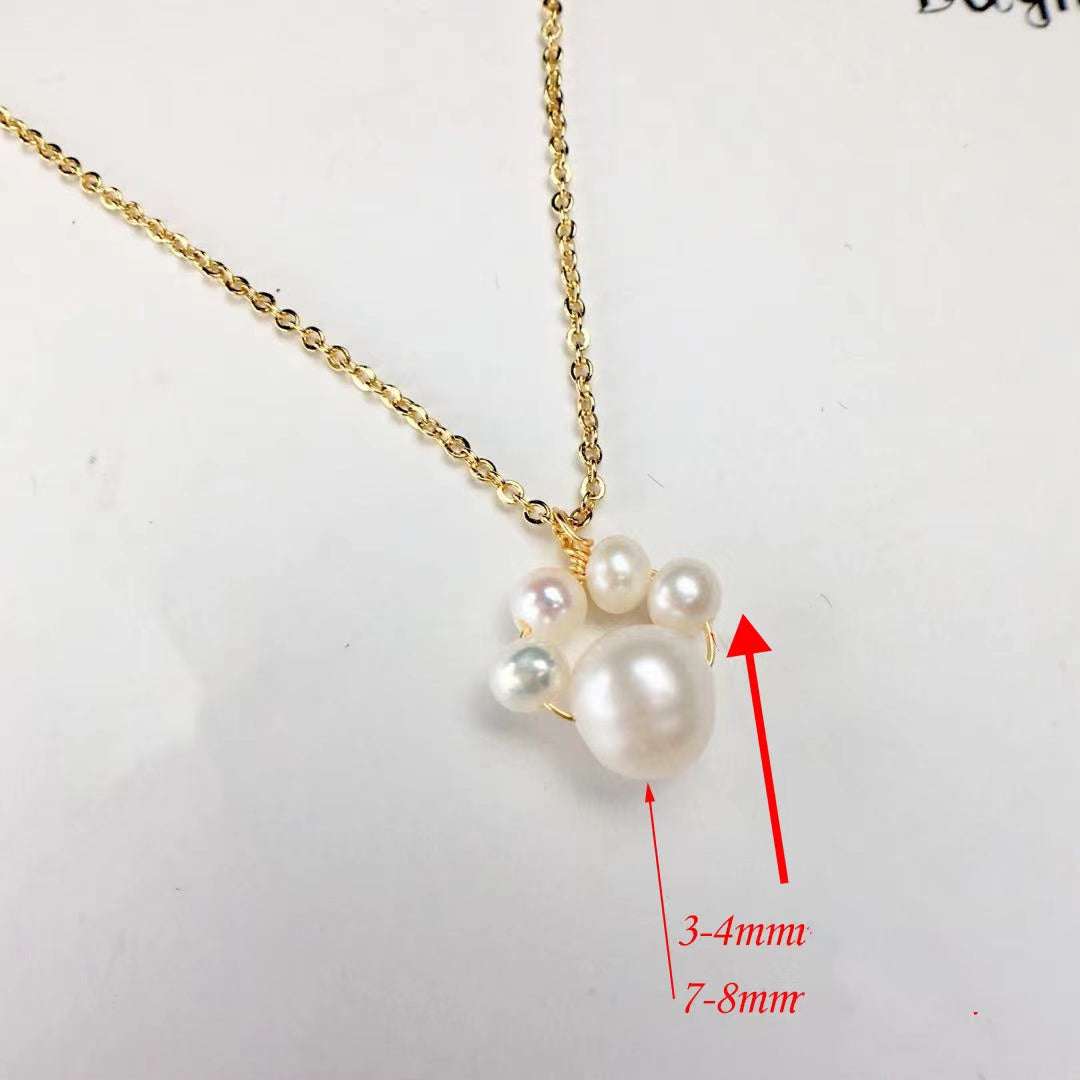 (J059)   Cat's paw set-Pendant & bracelet & Earring