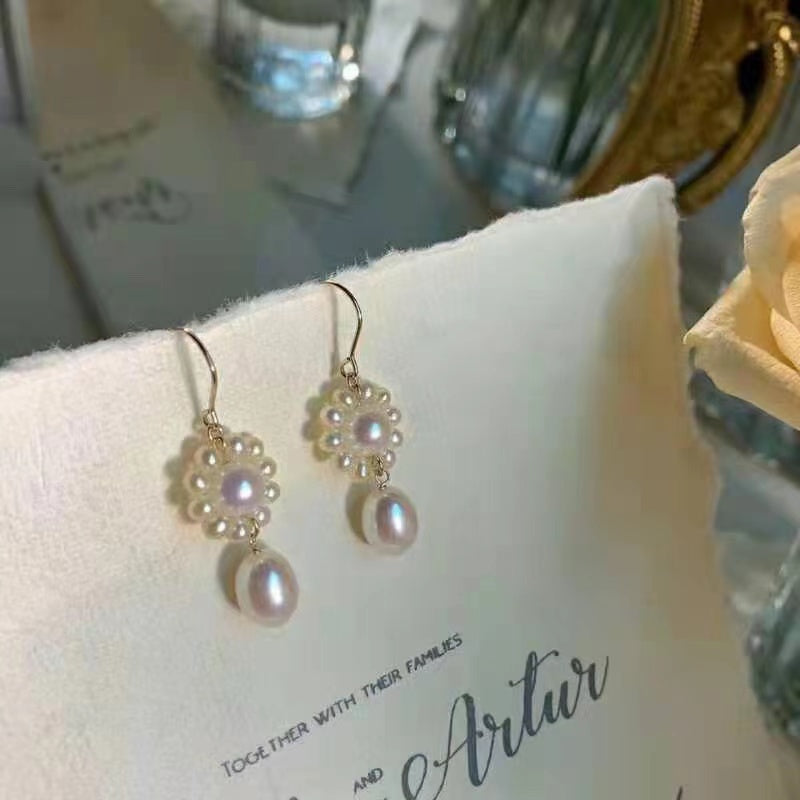 (J051)   Flower set--necklace & Earrings