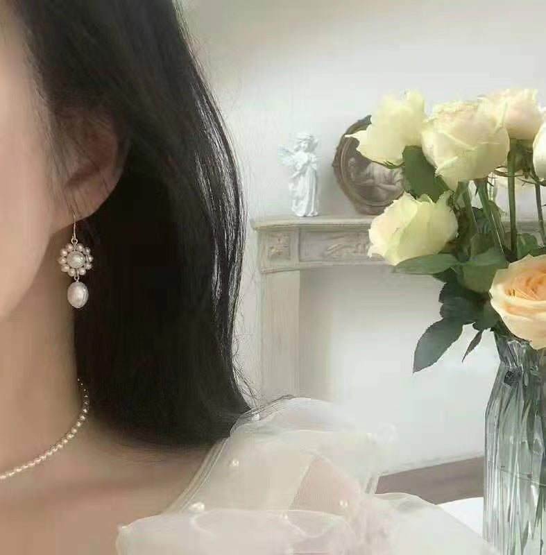 (J051)   Flower set--necklace & Earrings