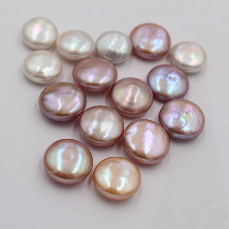 【Live】New Baroque Pearls of "BUTTON" Shape ○ (irregular shapes, one oyster—3-6pcs button)