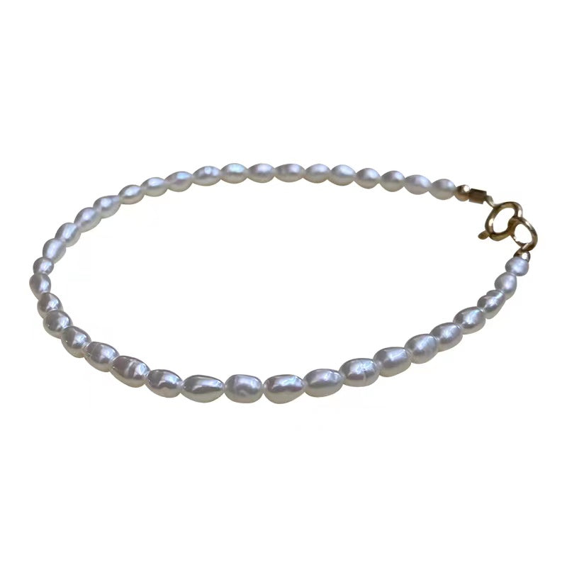 (B007) White full pearl bracelet