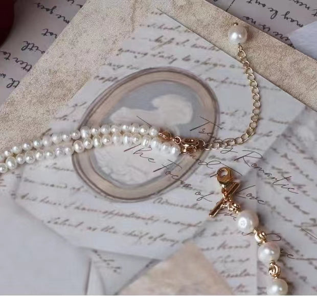 (N083)pearl necklace /bracelet