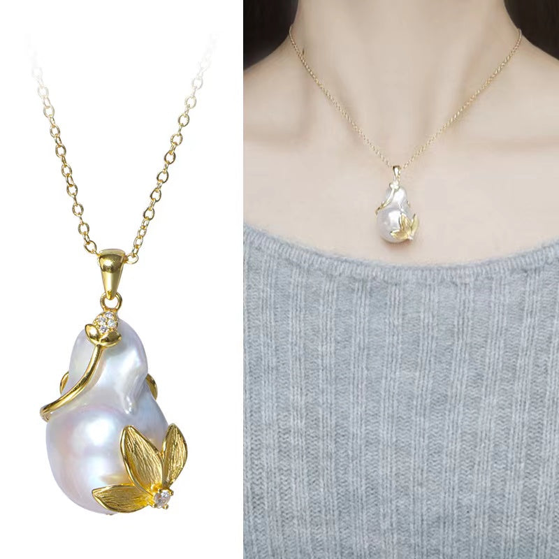 (P030) Legendary Baroque Pearl Pendant USD55